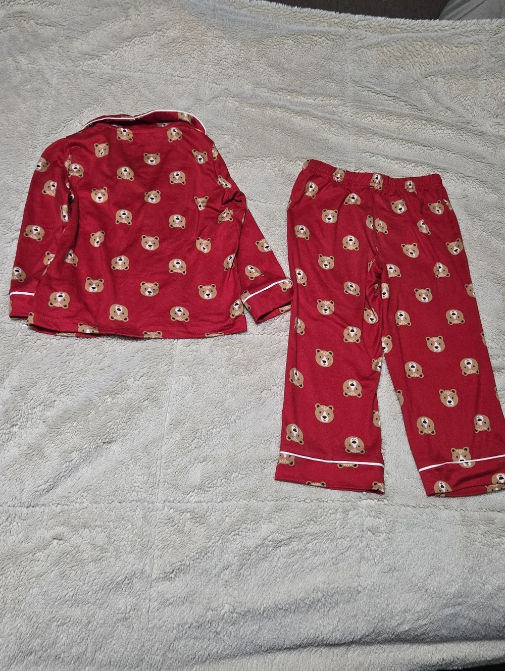Set of 2 Matching Bear pajama set includes PJ Tops and PJ Bottoms toddler kid 3T